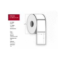 Capture Label 102 x 203mm Core 76mm - High-Quality Adhesive Labels (Product No: CA-880134-203)
